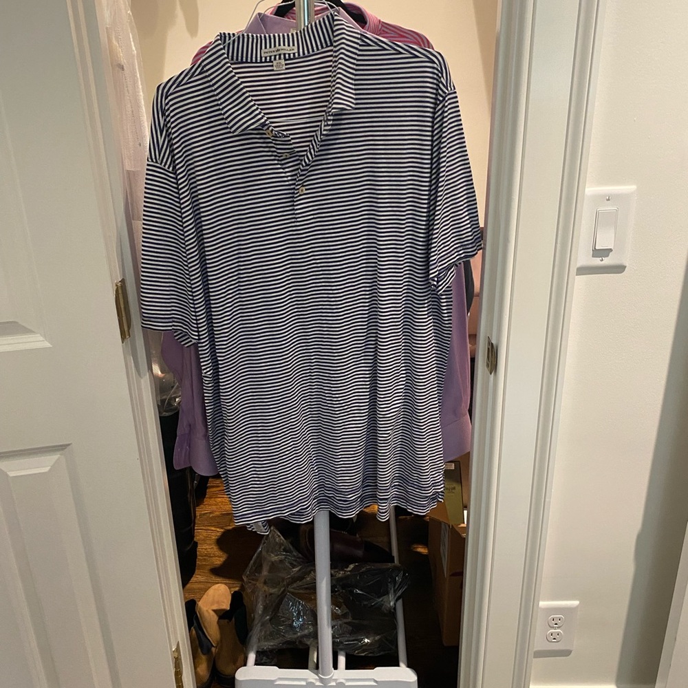 XXL black and white Peter Millar polo